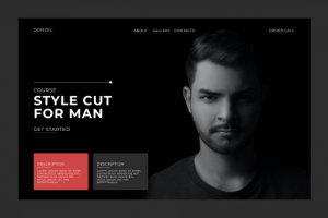 Продающий сайт для курса по мужским стрижкам