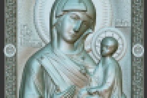 барельеф Тихвинской иконы