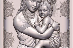 Кришна, Яшода. барельеф, реплика