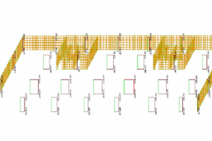 Напряжения в колоннах паркинга для расчета армирования