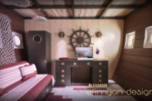 Каюта капитана. Главный вид