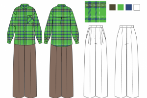 Технический рисунок рубашка_брюки