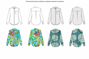 Технический рисунок рубашки
