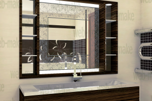 Визуализация матового рисунка на зеркале