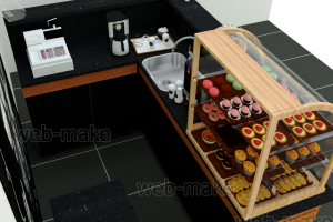 Дизайн-проект островка кафетерий в ТЦ 3