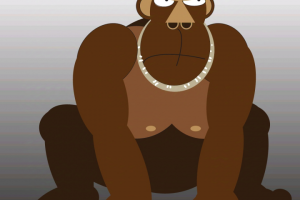 Обезьяна из примитивных фигур