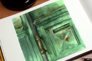 Двери - акварель