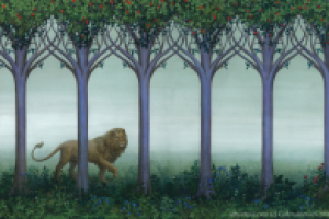 Лев в тумане))