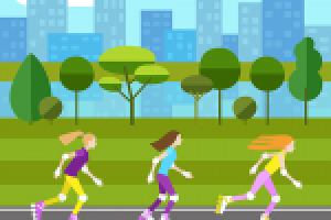 Девушки на роликах