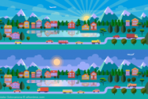 Шапка для сайта. Утренняя и вечерняя версия.