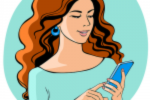 Девушка со смартфоном