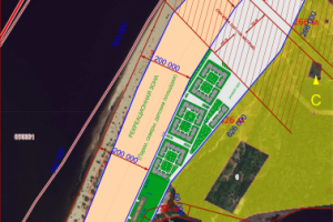 Предварительная разбивочная схема с учетом Санзон