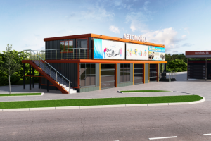 Автомойка из морских контейнеров