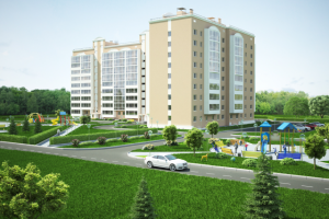 Девятиэтажный жилой дом.Угловая секция вид 1