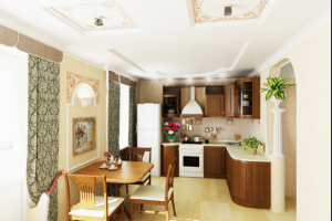 Дизайн-проект в однокомнатной  квартире  г. Самара Вид 2