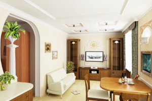 Дизайн-проект в однокомнатной  квартире  г. Самара