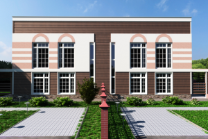 Таунхаус на 4кв. Вариант фасадных решений в2