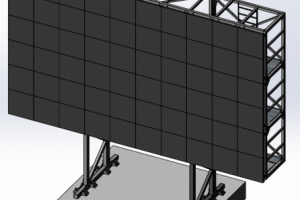 Проектирование стойки для LED экранов 10х6 (м) (Канада)