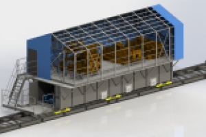 Блок очистки бурового раствора на рельсовом основании