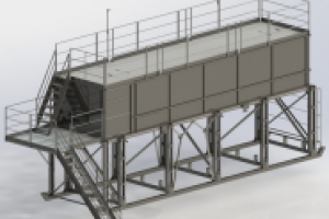 Емкость технологическая на эстакаде 50 м. куб.