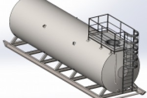 Резервуар горизонтальный стальной 75 м. куб.