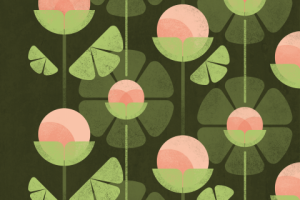 "Пионы", текстильный дизайн