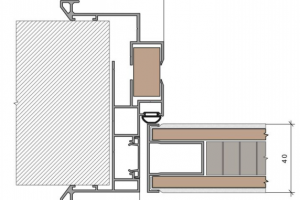 Схема алюминиевых профилей двери и дверной рамы