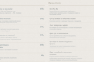 Наполнение меню кафе на сайте