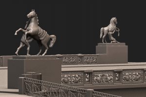 3d модель Аничков мост