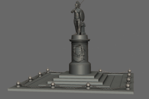 3D модель памятник Суворову А.В.