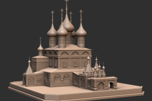 3d модель Церковь Воскресения Христова на Дебре