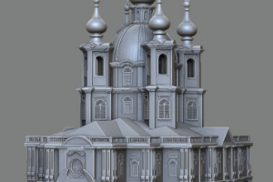 3D модель Смольный собор