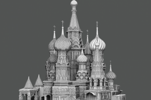 3d модель Храм Василия Блаженного