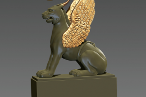 3d Крылатый лев Банковского мостика