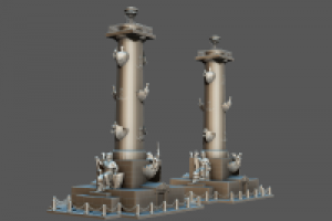 3d Ростральные колонны, Санкт-Петербург