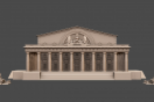 3D модель Биржа и Ростральные колонны