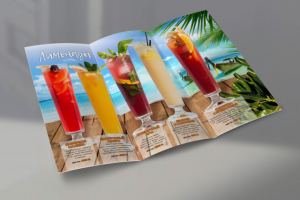 Буклет-меню сезонных напитков ресторана