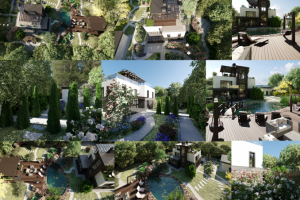 Ландшафт. Загородный дом. Планировка участка. Озеленение