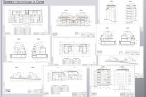 Гостиница. Концепция. Планы, разрезы, фасады.