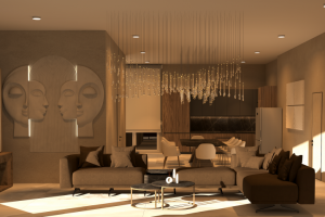 дизайн кухни-гостиной