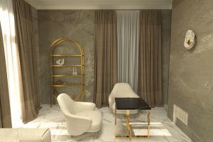 Визуализация гостиной-столовой