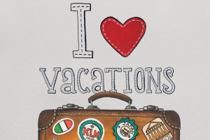 Чемодан I love vacations