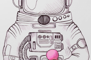 Космонавт line-art