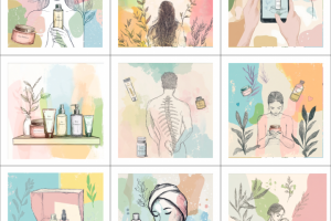 Иллюстрации для косметики AI