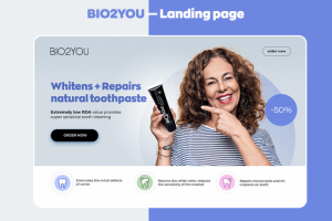Лендинг реклама зубной пасты