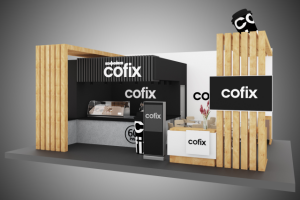 Визуализация выставочного стенда компании Cofix