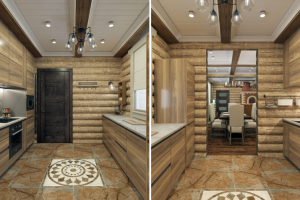 Дизайн-проект срубового дома / Кухня