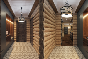 Дизайн-проект срубового дома / Холл