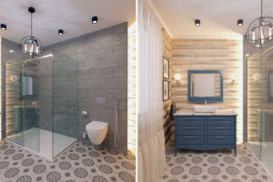 Дизайн-проект срубового дома / Санузел