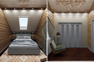 Дизайн-проект каркасного дома / Спальня 2 этаж